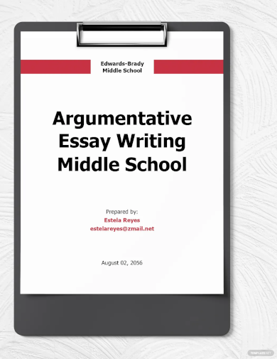 argumentative essay writing middle school