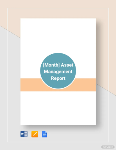 Asset Management Monthly Report Template