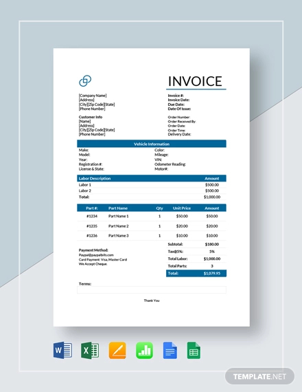 automotive invoice software free