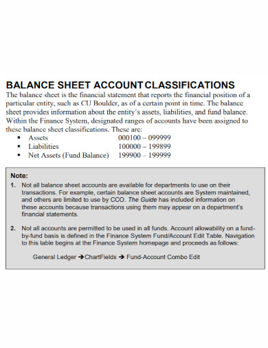 balance sheet accounts