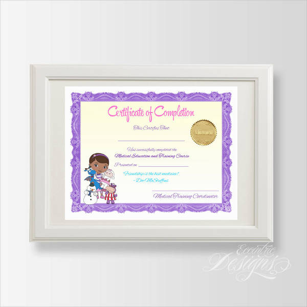best training completion certificate