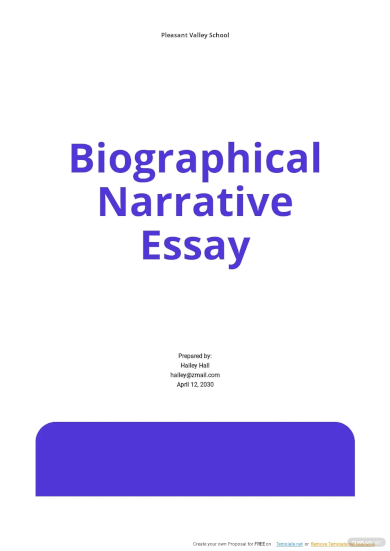 biographical narrative essay