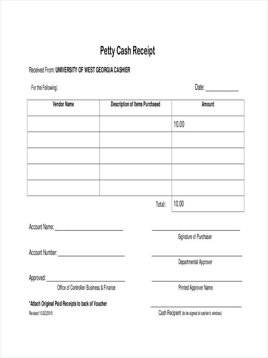 free 7 petty cash receipt examples samples in pdf doc