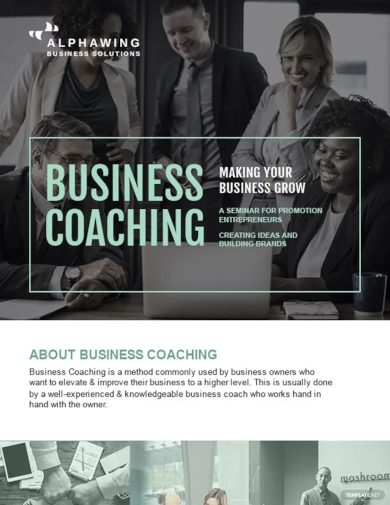 business coach email newsletter template