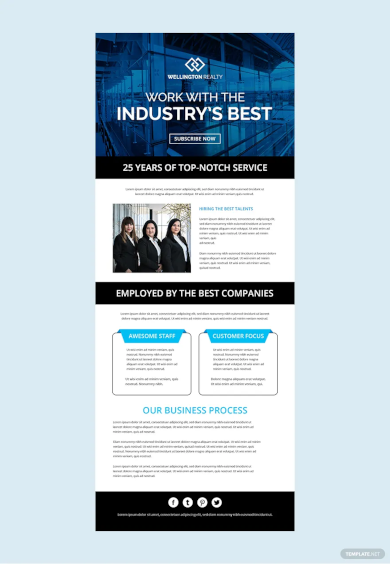 business email newsletter template