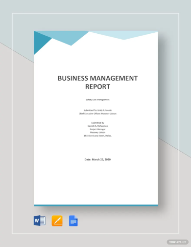 Management Report In One Page Examples Management Report - 45+ Examples, PDF, MS Word, Pages, Google Docs ...