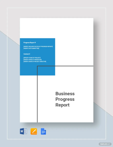 business progress report template