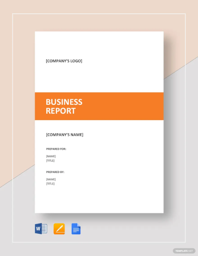 business report sample template