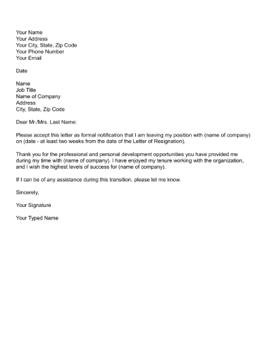 Resignation Email - 27+ Examples, Format, Pdf | Examples