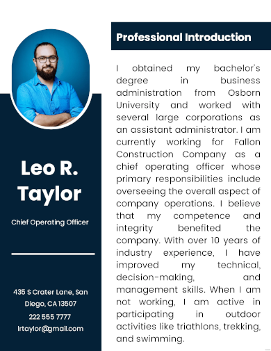 Company Self Introduction Template