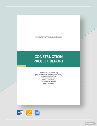 Construction Project Report Template