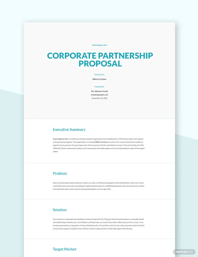 Corporate Partnership Proposal Template