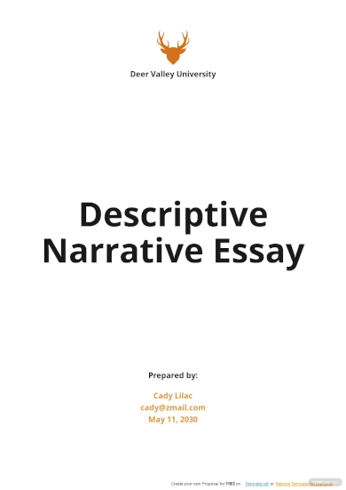 narrative for descriptive essay