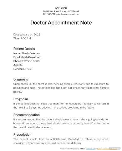 Doctor #39 s Note 17  Examples How to Get PDF