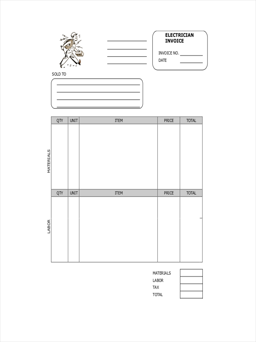 Electrical Contractor Receipt