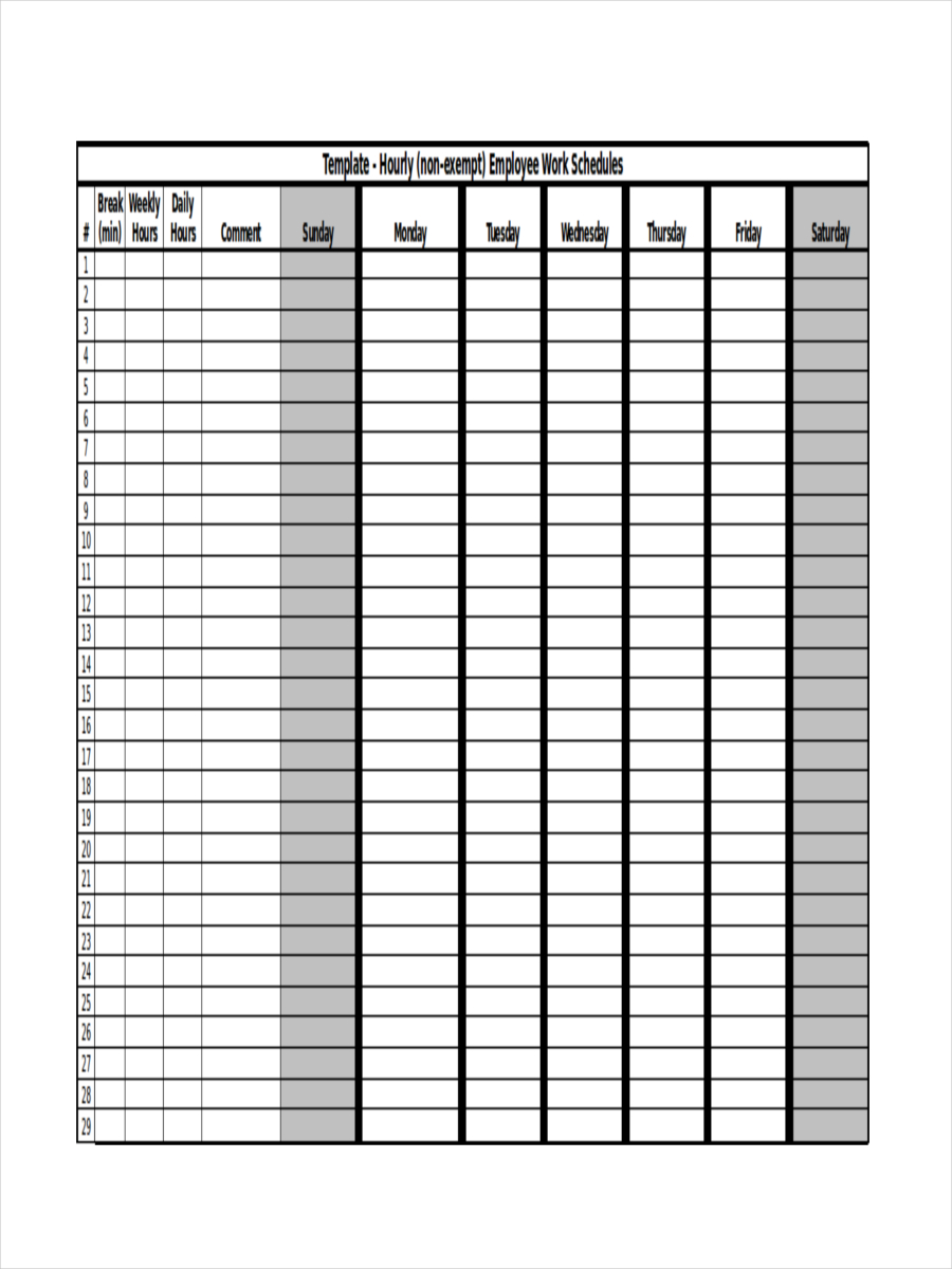 Staffing Schedule Template from images.examples.com