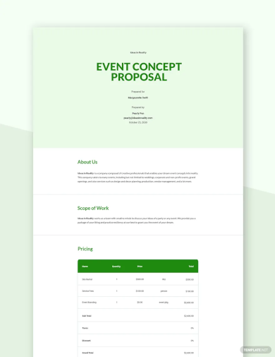 event concept proposal template