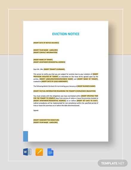 Tenant Eviction Letter Sample from images.examples.com