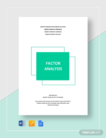 Factor Analysis Template