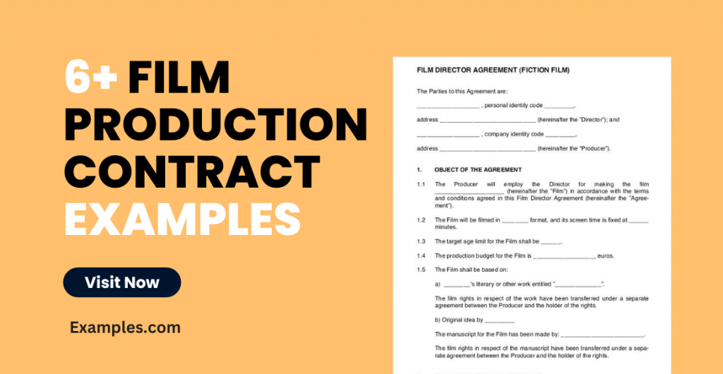 Film Production Contract Examples