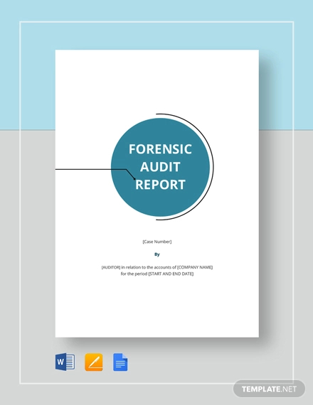 forensic audit report template