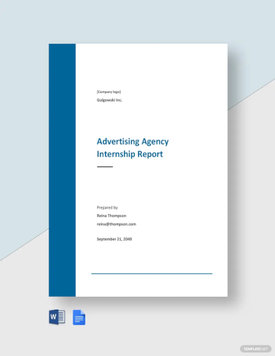 free advertising agency internship report