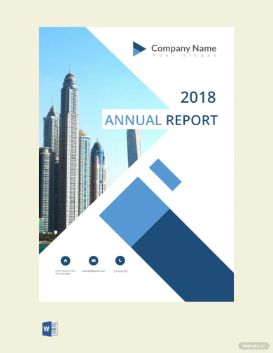 Free Annual Report Cover Page Template