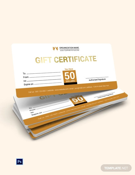 Free Organization Gift Certificate Template