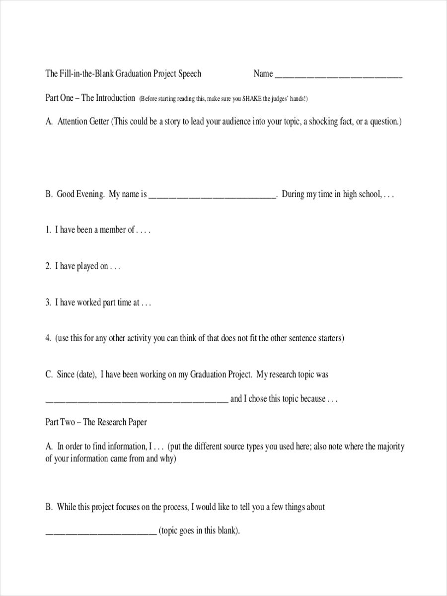 Purchase speech outline