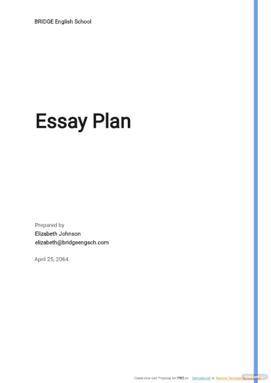 free simple essay plan template