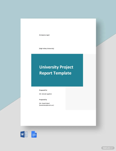 Free University Project Report Template