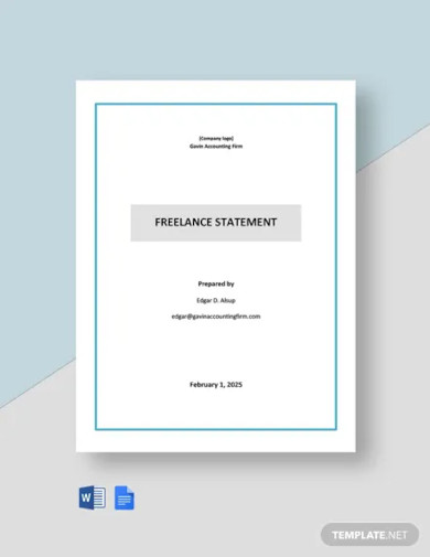 freelance income statement template