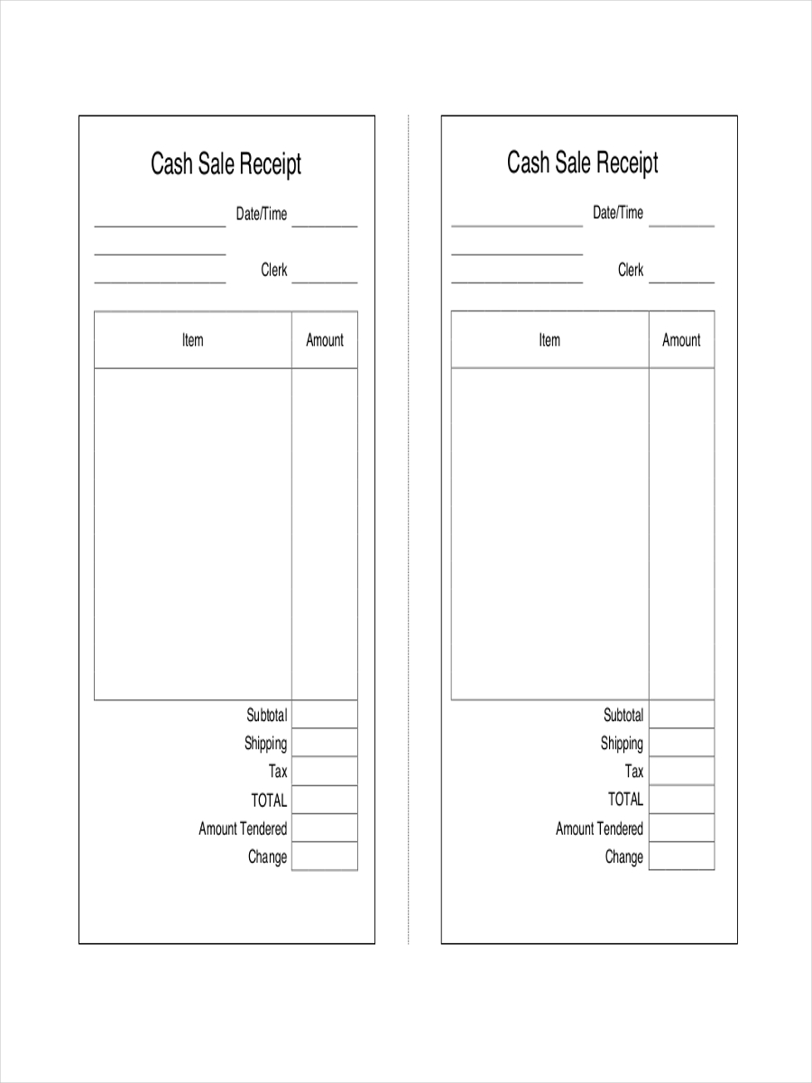 Generic Sales Receipt