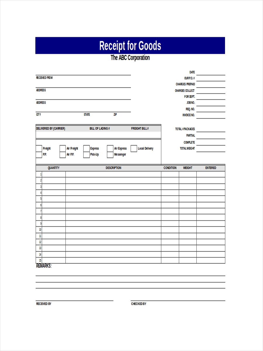 Receipt in Excel 19+ Examples, Format, Sample Examples