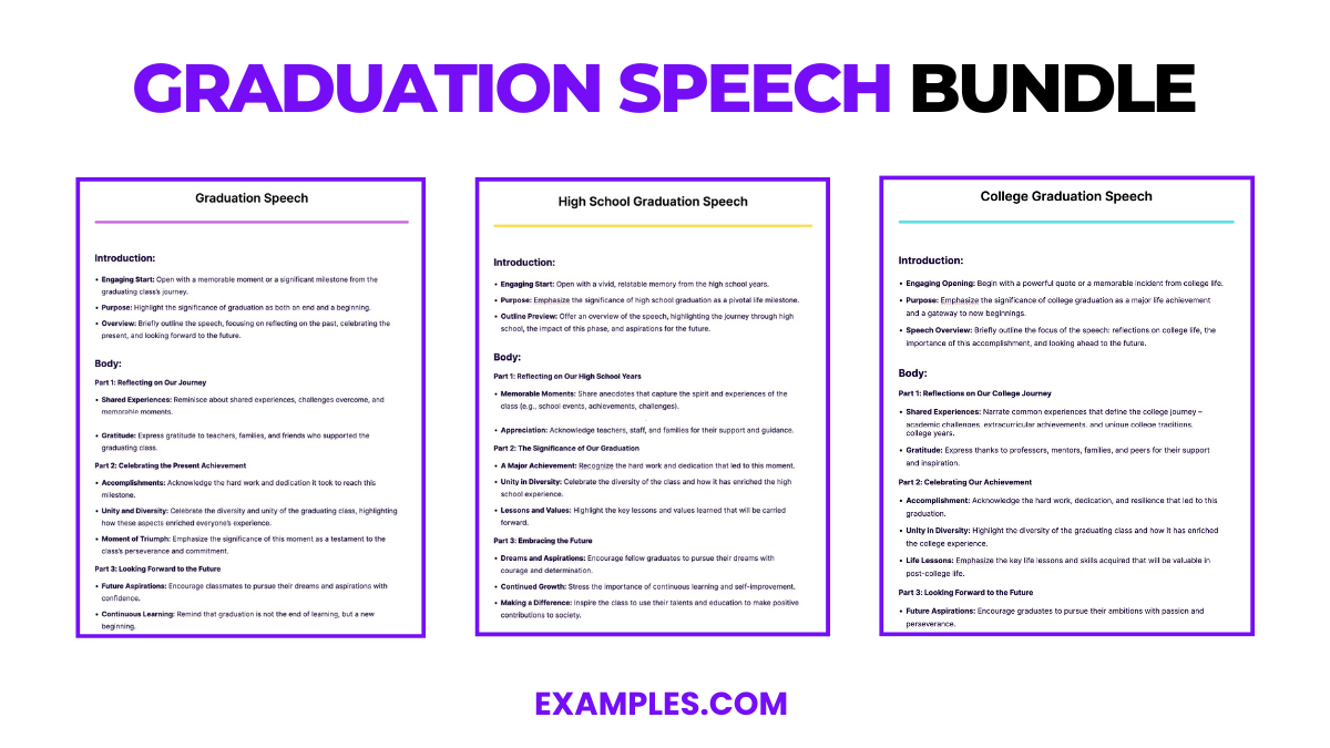 graduation speech bundle