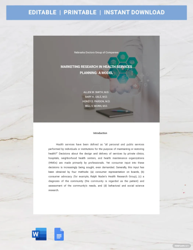 healthcare marketing report template