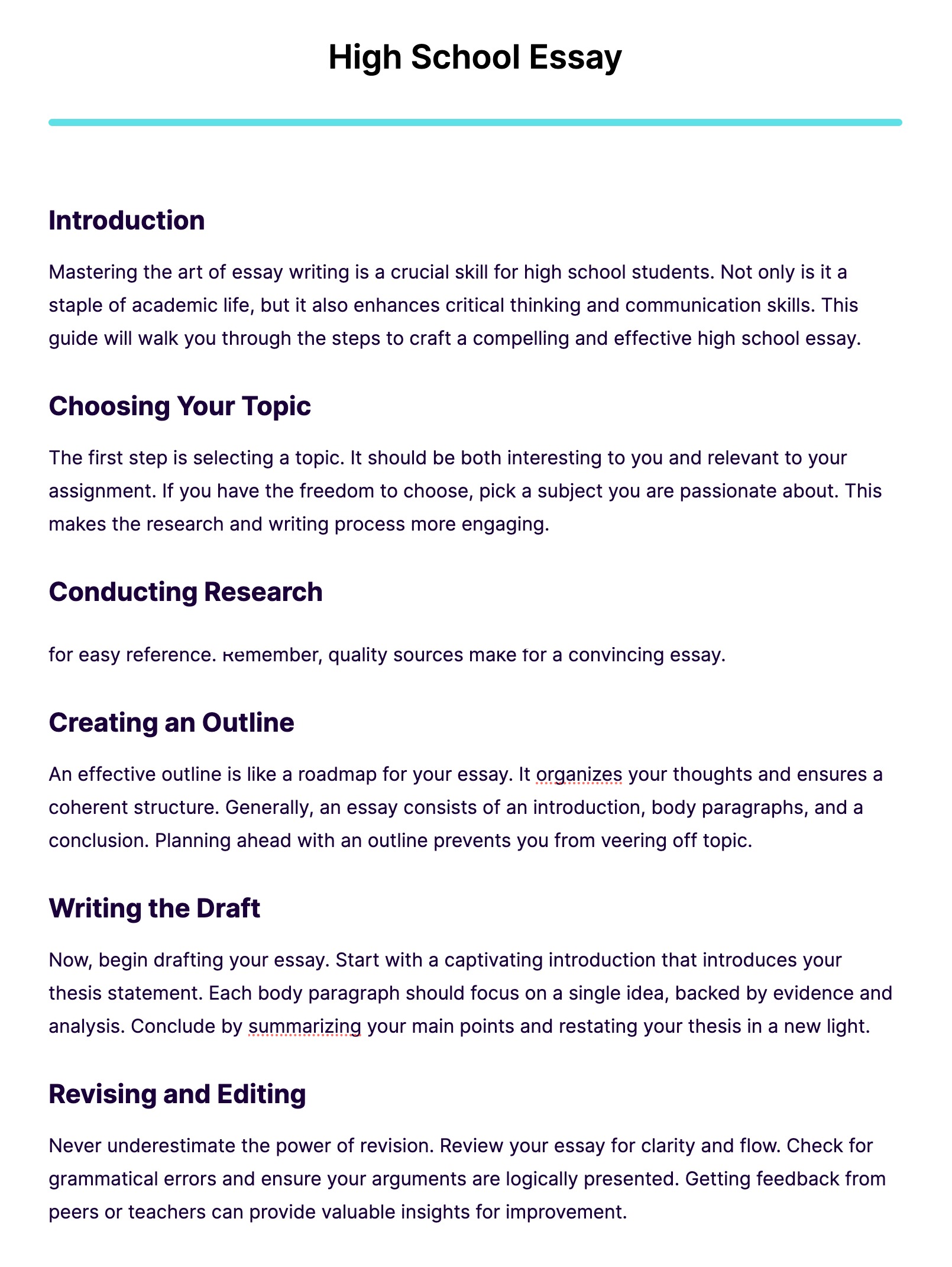 early college high school essay examples