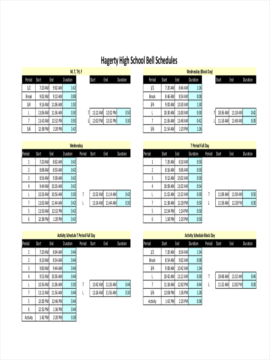 schedule examples pdf mcpsmt