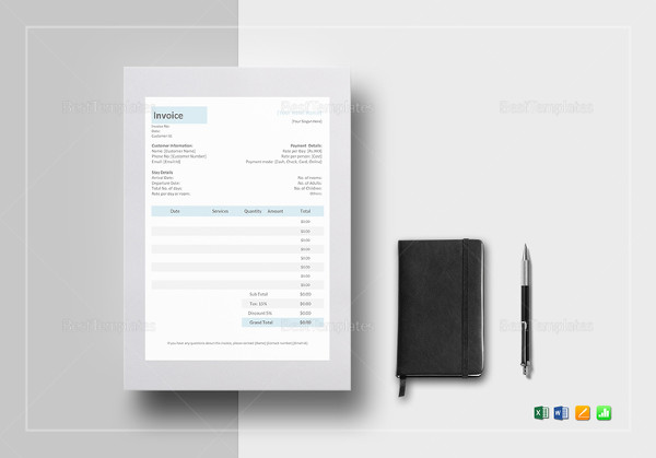 Hotel Invoice Template