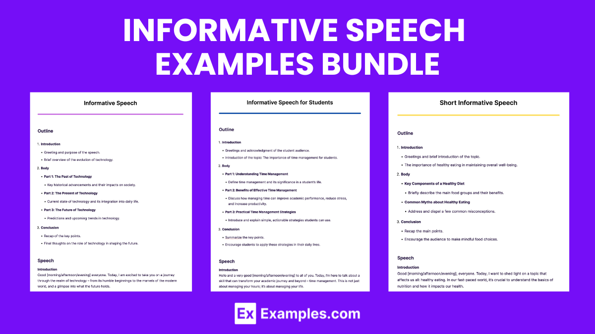 informative speech examples bundle 1