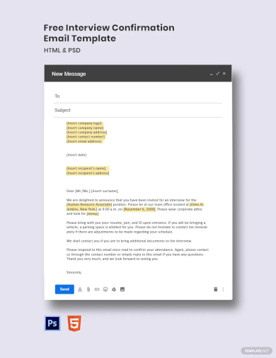 interview confirmation email template