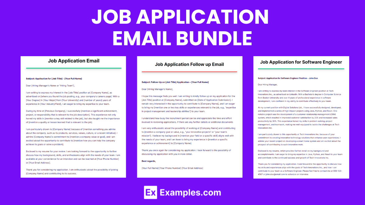 Job Application Email Bundle