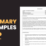 Job Summary Examples