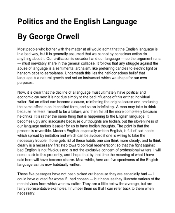 language essay