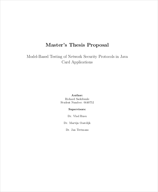 Thesis Proposal Examples 12 Samples In PDF Examples