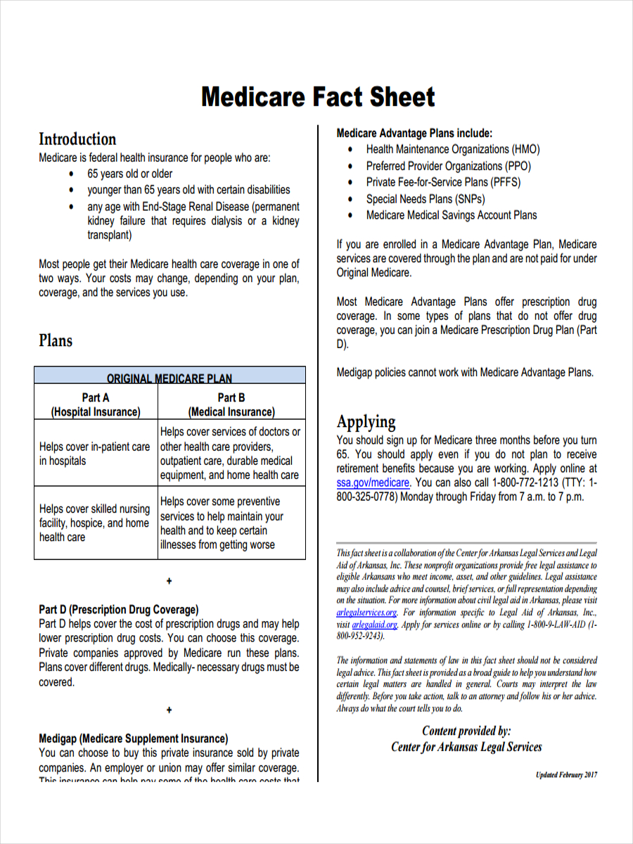 Medicare Fact Sheet