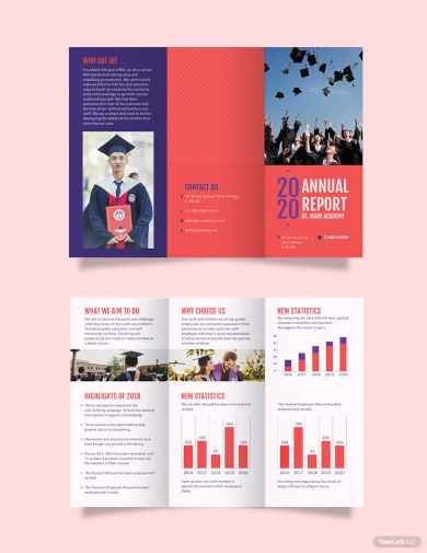 Modern Annual Report Tri Fold Brochure Template