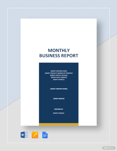 monthly business report template1