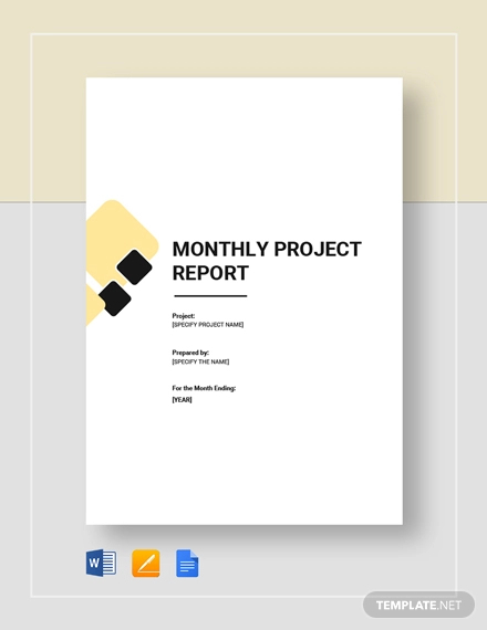 Monthly Project Report Template