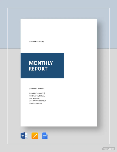 Monthly Report Template